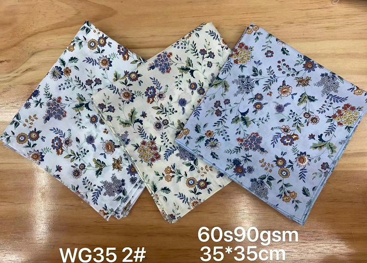 100% Cotton Printing Handkerchief for Ladies