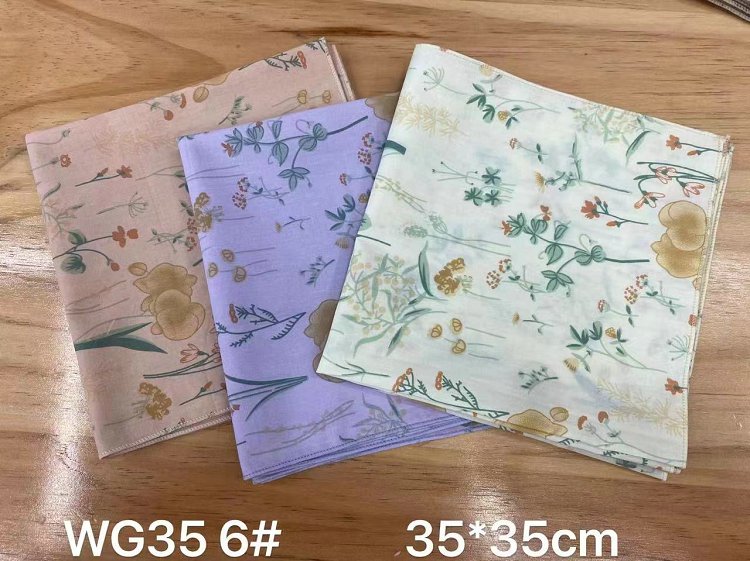 100% Cotton Printing Handkerchief for Ladies