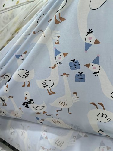 Bamboo Spandex Print Jersey Fabric For Baby Ready Goods